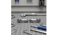 Metal Linkage Rod Assembly Compact Adjustable Linkage Rod with Lock Nuts Silver-Toned Hardware for Small Automation