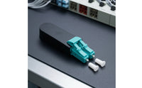 Shielded Fiber Optical Loopback Adapter with Dust Caps Reusable Duplex LC Loopback Device Easy to Use Compact for Network Technicians, Bench Testing