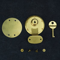 Bag Lock Antique Gold Purse Lock Round for Briefcases, Hobbyists