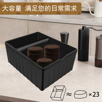 黑色家用咖啡渣桶收纳工具迷你粉渣桶敲渣盒加厚塑料咖啡机配件