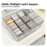 Multi-Compartment Card Box Compartmentalized Design Multi-Compartment Card Tray