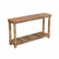 Tiered Plant Stand Space-Saving Tiered Slatted Bench Good Drainage for Gardeners