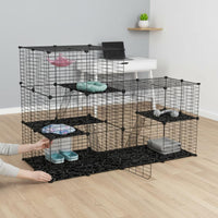 Metal Wire Pet Pen Reconfigurable Small Pet Enclosure DIY Shape