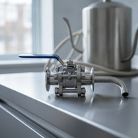 1.5 Inch Ball Valve with Rotating Arm Smooth Rotation Sampling Valve with Tri-Clamp End Long-Lasting Pickup Tube Corrosion-Resistant for Brewing Kettles