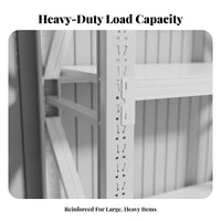 Freestanding Garage Shelving Metal Utility Shelving Unit Heavy Duty Storage Shelf Multi-tier Warehouse Rack Adjustable Carbon Steel Suitable for Garage Warehouse Commercial Use Basement