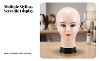 Hard Plastic Hat Display Head Black Base Mannequin Head Smooth Finish Display Bust Odorless