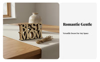 10 Pieces Parent Appreciation Day Hanging Decoration Rustic Design Father's Day Wooden Gift Tag Easy to Paint Cut Wooden Plaque for Mom, Dad