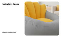 Snug Plush Pumpkin Chair Wide Seat Pumpkin-Shaped Chair Ergonomic Design Home Furnishing Modern design for Adults, Children, Students, Living Room, Bedroom, perusing corner, Balcony