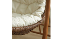 Woven Freestanding Swing Chair Padded Hanging Basket Chair Comfortable Furniture Comfy for Balcony
