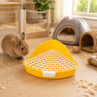 Triangle Rabbit Litter Box Thickened Plastic Rabbit Toilet Tray Sturdy