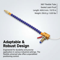 Mist Coolant Lubrication Spray System, CNC Lathe Water Cooling System, Engraving Machine Coolant Noz - Ball Valve Quick Connect Blue Mist Spray Tube
