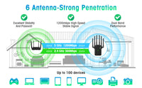 AC1200M双频中继器 无线信号放大器 5G大功率扩展器wifi Repeater
