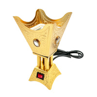 Plug-in Middle Eastern Incense Burner, Iron, Classical Style, Electroplated Finish