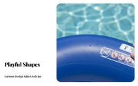 Portable Design 2 Person Pool Flotation Device Comfortable Inflatable Pool Raft Easy Inflation Floating Recliner Chair Multi-Purpose for Couples, Adults, Beach, Summer Vacation, Lake