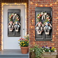 Easter Decoration, Easter Bunny Door Hanger, Easter Door Cover Easy to Hang Easter Bunny Banner Bright Colors Bunny Print Door Curtain for Families, Homeowners, Porch, Classroom, Home