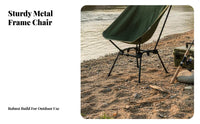Adjustable Moon Chair Foldable Camping Seat Easy to Assemble for Campers, Hikers