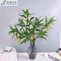 仿真绿植 大枝芒果 带果植物北欧家居工程装饰婚庆酒店插花假果实
