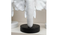Elephant Head Statue Polyresin Resin Elephant Head Ornament Detailed Texture Animal Sculpture for Desktop, Office