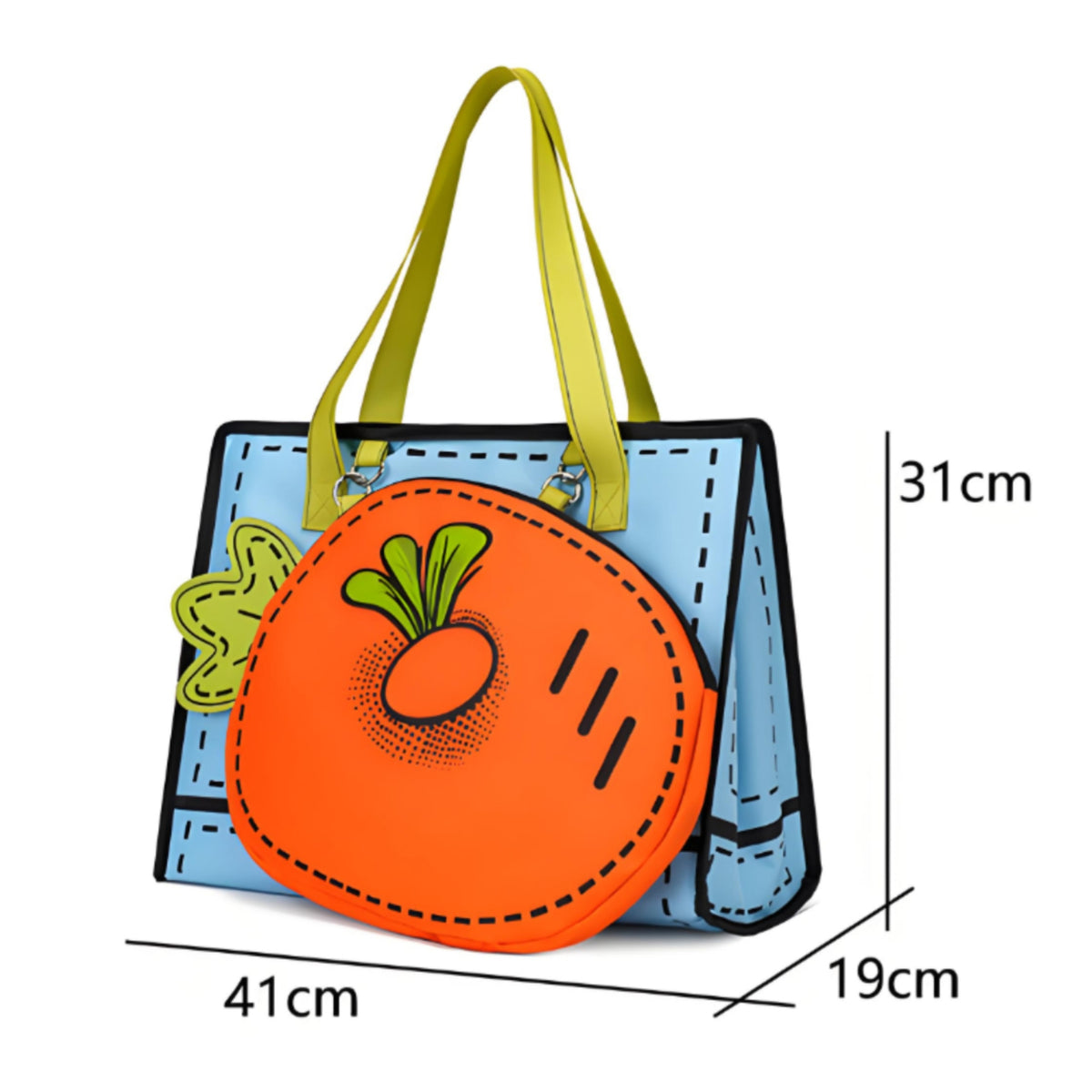 Structured Tote Bag Roomy Shoulder Bag Rectangular Spacious for Students, Commuters