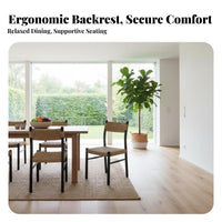 Woven Seat Chair Japanese Minimalist Look and Feel Woven Spine Chair French Vintage Reminiscent of Dense Weaving
