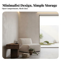 Single-Door Bedside Cabinet Minimalist Design Nightstand Natural Wood Look