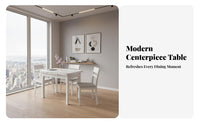 Extendable Pedestal Table Space-Saving Household Furniture Modern and Design Easy to Clean for Residents, Dining Room, Kitchen
