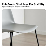 Nordic Design Dining Chair Lightweight Minimalist Metal Leg Chair Space-Saving