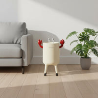 Wheeled Garbage Can with Lid 360° Rotating Wheels Tall Trash Can with Legs