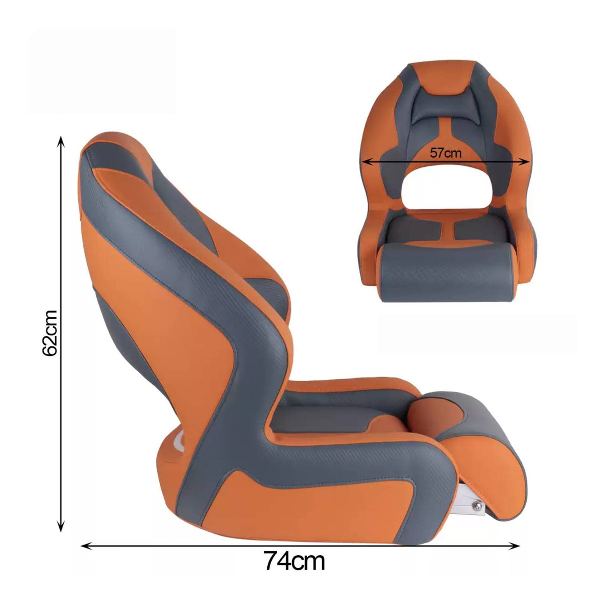 Padded Marine Seat with Cutout Rust-Resistant Boat Seat with Aluminum Hinges Long-Lasting Heavy Duty for Boaters, Anglers, Yachts