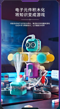 Kids Programming Robot Building Blocks Physics Science Experiment Circuit Toy
