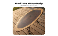 Live Border Slab Table Sturdy Live Border Tabletop Handmade for Bedroom