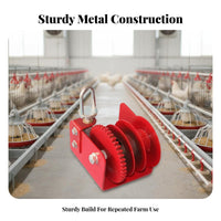 Hand Crank hoist bidirectional Operation raiseing equipment sturdyDuty for Chicken enclosure