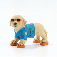 Dog Statue with Butterfly Light Sturdy for Lawn, Gardeners