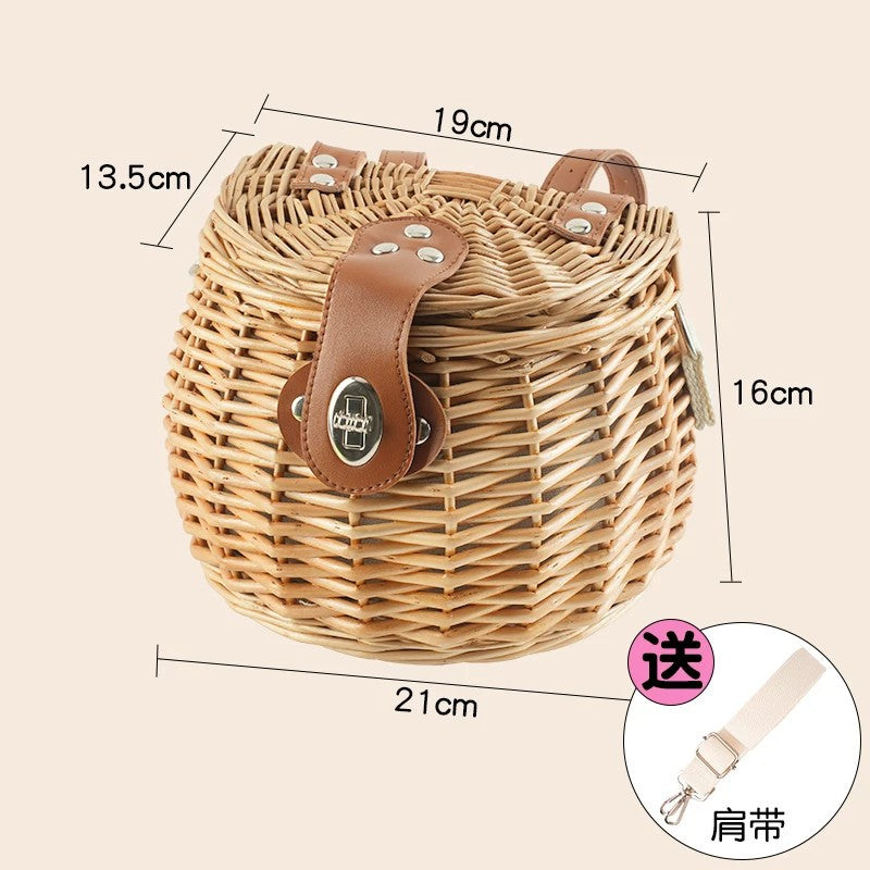 Wicker Basket W Lid