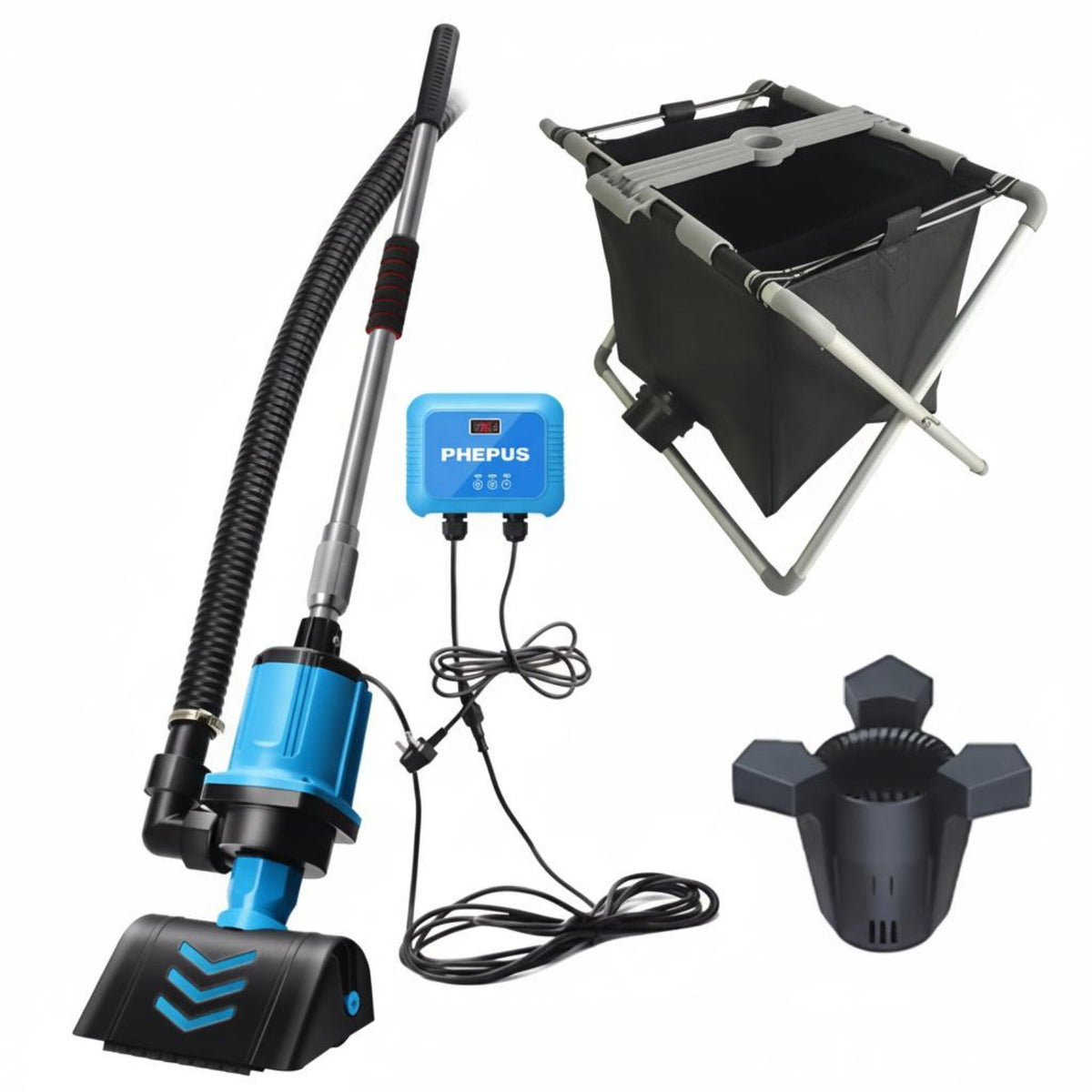 Variable Frequency Engine Submersible Pool Cleaner Energy Saving Underwater Suction Cleaner Circulating Filtration Electric Pond Vacuum Lightweight for Aquatic Ponds, In-Ground Pools, Spas