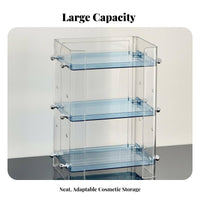 Vanity Organizer with Drawers Clear View Lid Desktop cosmetic Case with Drawers