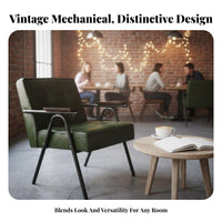 utilitarian Armchair With Armrests Accent Chair Minimalist Aesthetic for Readers