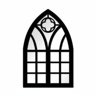 Gothic Window Mirror Lightweight Fake Window Mirror Sticker 3D Effect