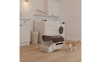 Slimline Open-Top Automatic Litter Box Electric Automatic Cat Litter Box Large Pet Supply Spacious for Cats, Home, Apartment