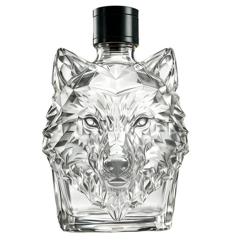 Wolf Head Bottle Decorative Wolf Statue Decanter Collectible