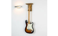 Guitar Wall Hanger Shelf Multi-Use Guitar Wall Hanger with Shelf Rustic Design Wooden Instrument Holder for Music Enthusiasts, Home Studio, Bedroom