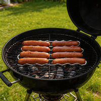 创意304不锈钢 BBQ Sausage Roller Rack 户外厨房烧烤香肠滚轴架