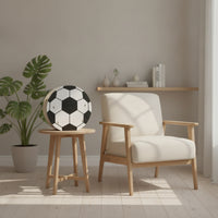 Tabletop Planter Soccer Ball Wooden Pot Display Holder Decorative Plant Container Easy Slot Assembly Suitable for Game Day Events Party Desk