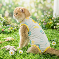 Pet Recovery Suit with Snap Buttons, Two-Legged Korean Style Surgery Suit and Spay Shirt