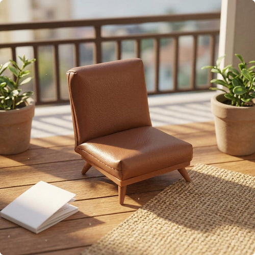 Miniature Sofa Chair Simple Design Dollhouse Armchair Low Angled Miniature Couch for Room Decor