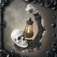 Halloween Resin Skeleton and Pumpkin Decorations