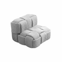 Woven Texture Cushioned Floor Lounger snug Comfortable Knitted Lounger Sofa Thick Cushioning Lounge Seating Lightweight for Students, Young Adults, video game enthusiasts, Living Room, Bedroom, Small Apartments, perusing corner