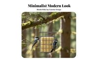 Metal Wire Bird Feeder Easy to Load and Maintain Nature Bird Food Holder Construction Suet Cake Feeder for Nature Lovers, Outdoor, Garden, Backyard