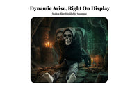 Spooky Skeleton with Hooded Cloak | Creepy Seated Pose, Interactive Motion-Activated, Sit-up Skeleton, for spooky homes