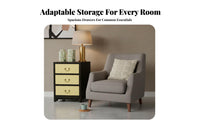 Chinese design End Table Antique Finish Bedside Storage Unit Multi-Functional Space-Saving Design for Homeowners, Adults